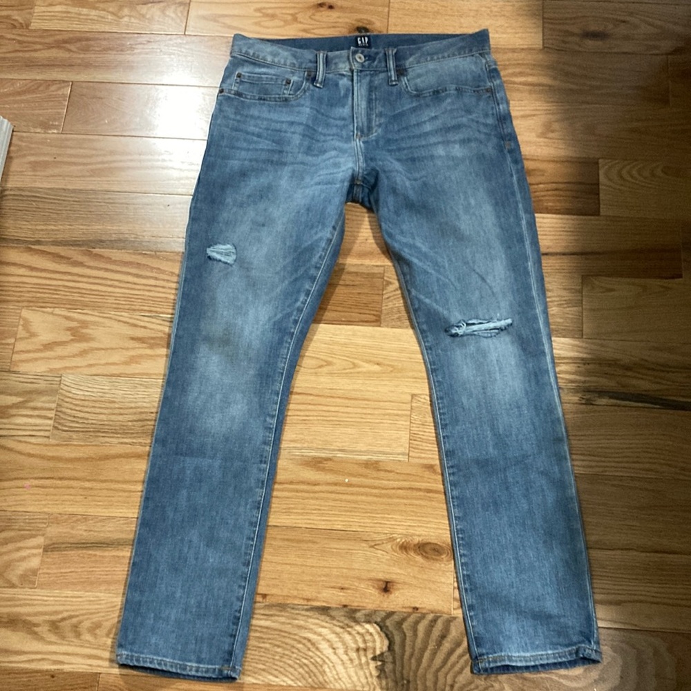 Gap denim skinny LTW Acid indigo wash jeans